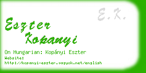 eszter kopanyi business card
